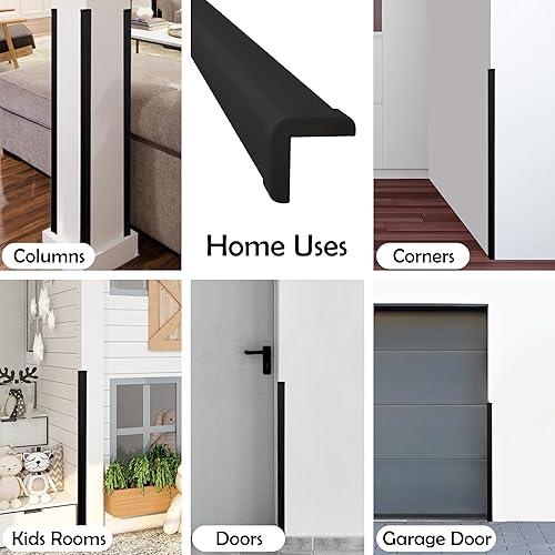 Miniatura 4 de Protector de borde de esquina de pared, protectores de esquinas a prueba de bebés de 1 x 1 x 36 pulgadas, tiras de borde autoadhesivas para muebles
