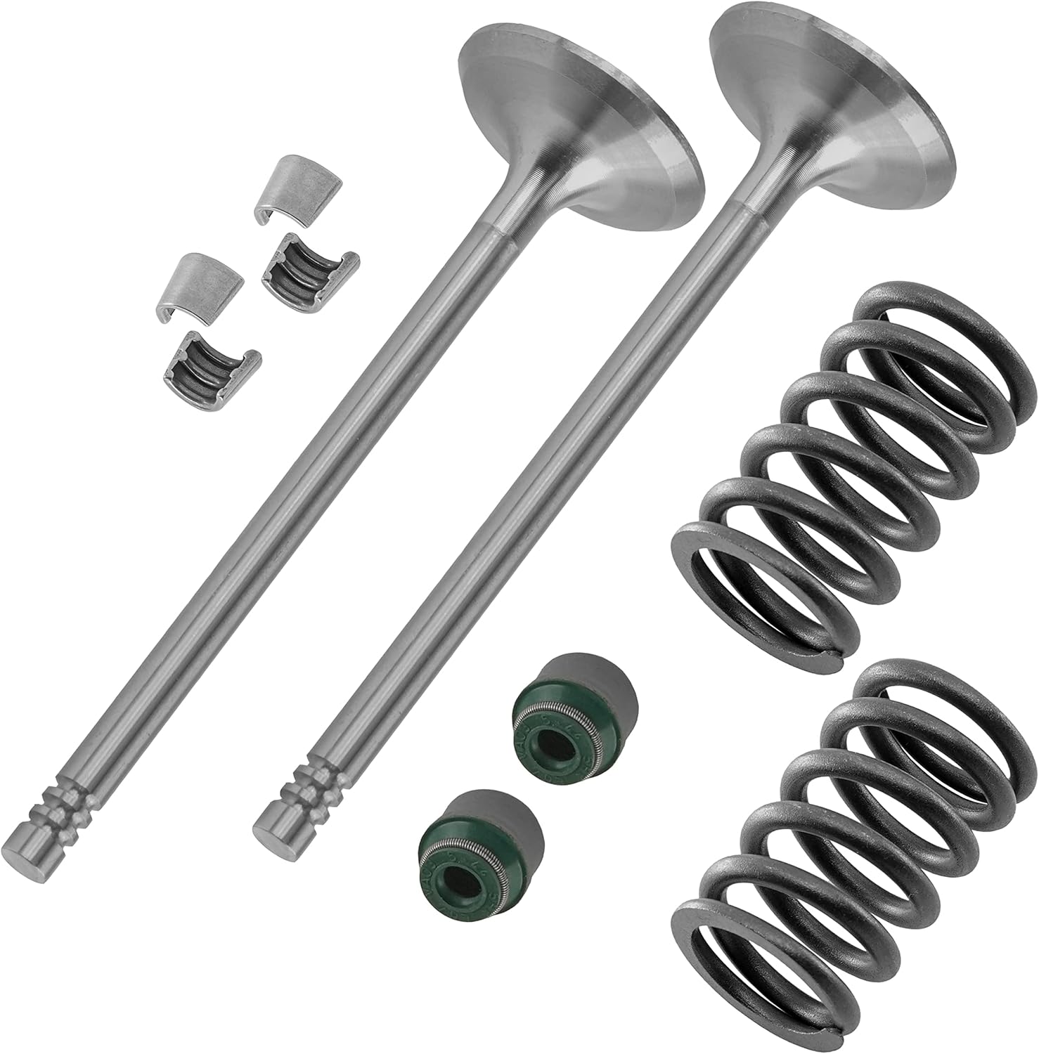 Caltric 2x Exhaust Valve Kit compatible with Can-Am CanAm Renegade 650 2022/420254368 420254361