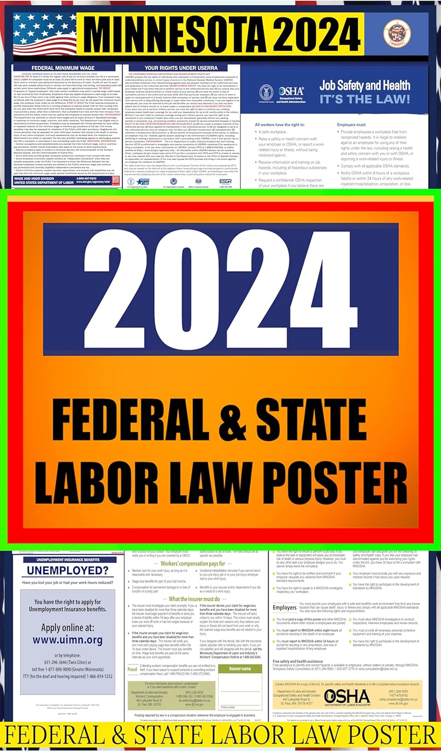 Home Comforts 2024 Minnesota (MN) State Labor Law Poster