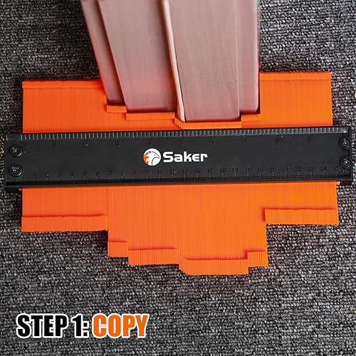 Vista 3 de Saker Herramienta para medir y duplicar contornos, bloqueo a 10 pulgadas, ajustable y precisa, ideal para duplicar formas irregulares en trabajos