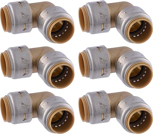 Miniatura 8 de SharkBite Max 1 x 1 pulgadas PTC Codo de 90 Grados, Accesorio de Plomería de Latón de Conexión a Presión, UR260A