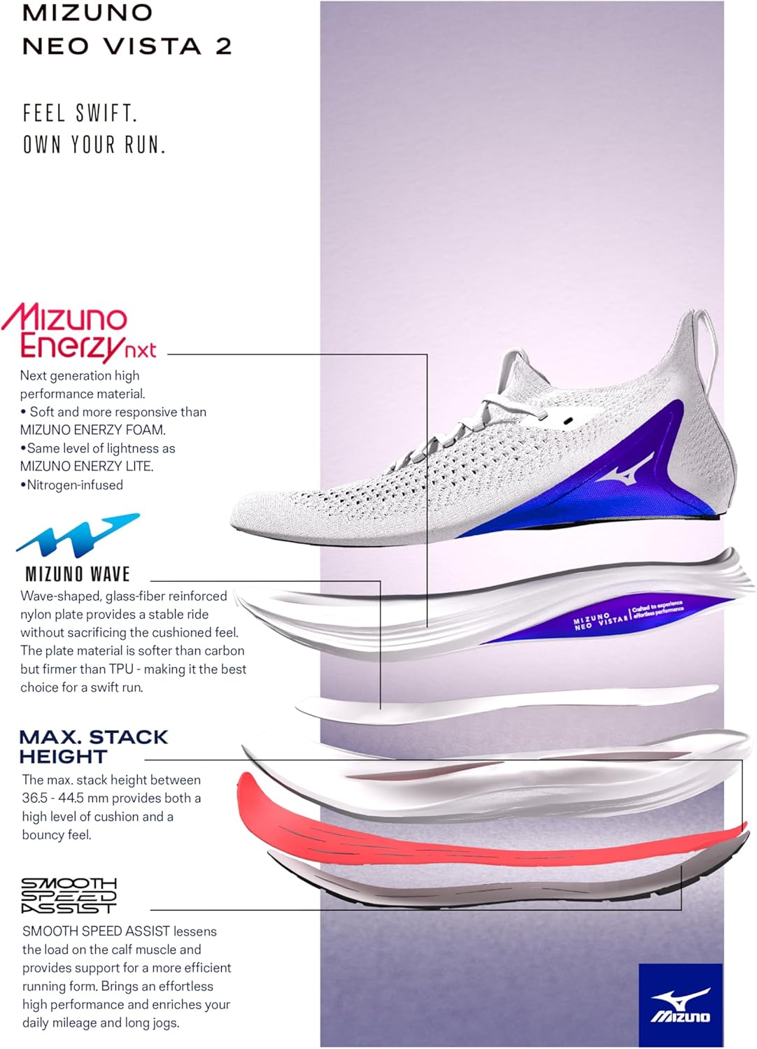 Mizuno Womens Mizuno Neo Vista 2 Womens - Image 10