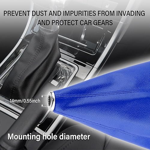 Miniatura 5 de Funda de cuero para palanca de cambios de automóvil, accesorios para decoración interior de automóvil, cubierta universal a prueba de polvo, para