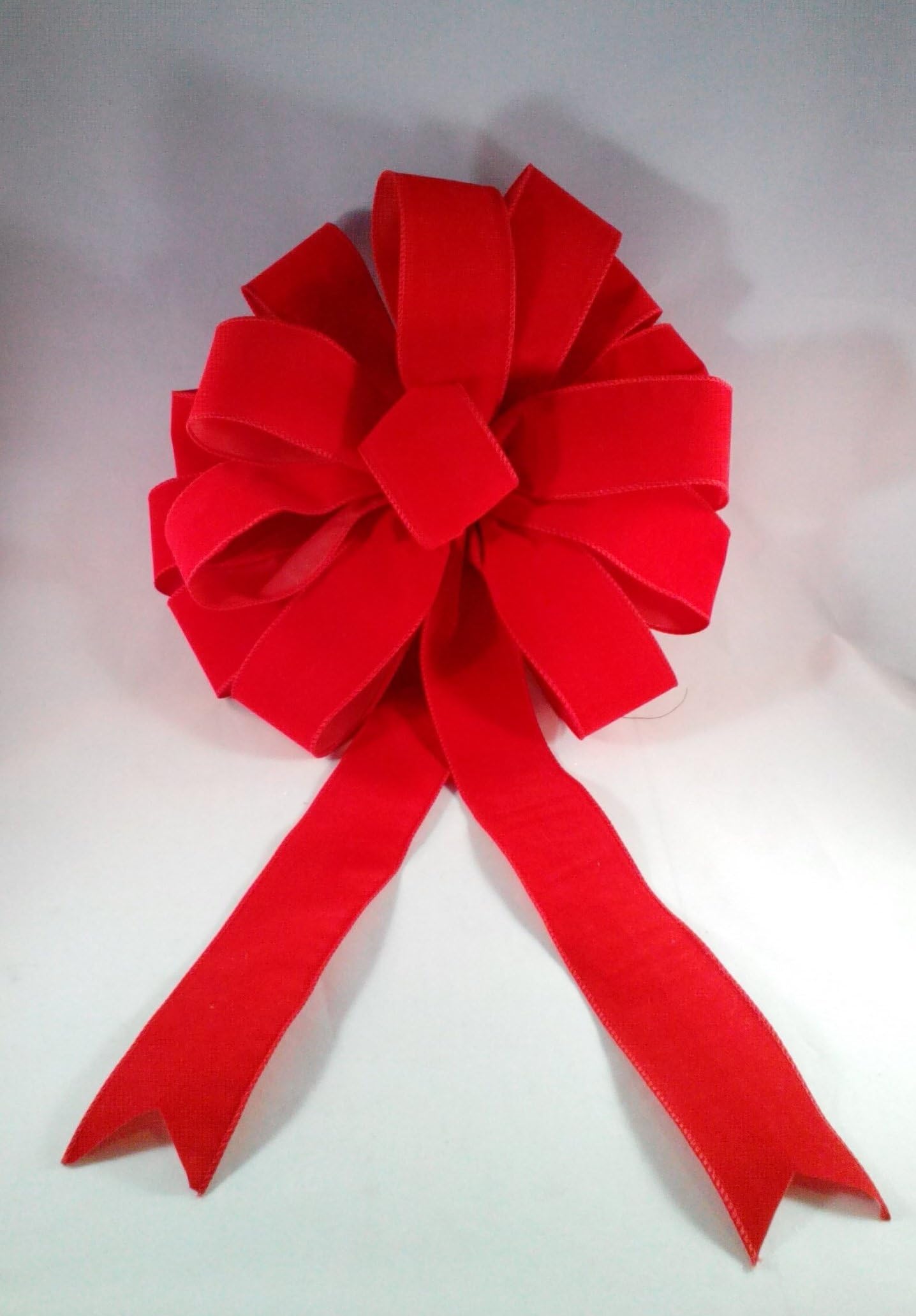 Wreaths For Door Large Wired Red Velvet Bow Red Wired Ribbon Handmade Christmas Bows with Wired Edge