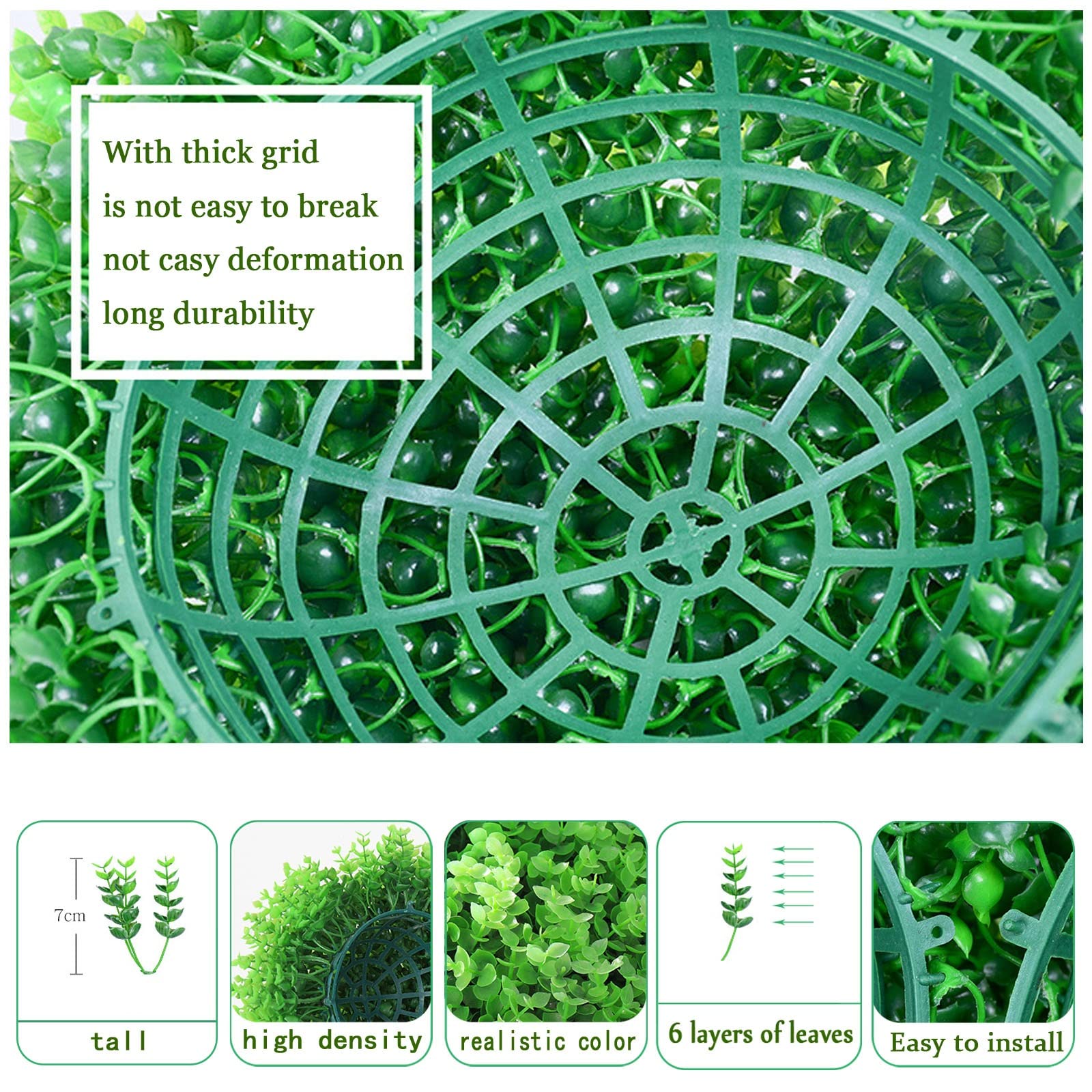Goplus Künstliche Buchsbaumkugeln 27,9 Cm – 2 Stück, Grün, PE-Material, Für Garten & Balkon