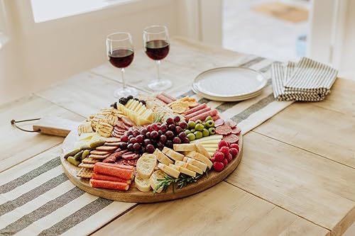 Miniatura 10 de Toscana - una marca Picnic Time - Tabla redonda de charcutería Ravi, plato de madera para servir, tabla de queso, (madera de mango)