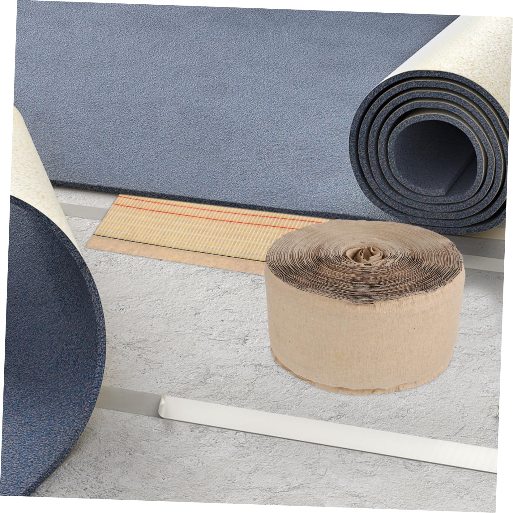 DOITOOL Cinta Adhesiva para Unir Alfombras, Agarre para Alfombras, Tira Térmica de Fibra de Vidrio Adhesivo Activado por Calor para Instalación de Costuras