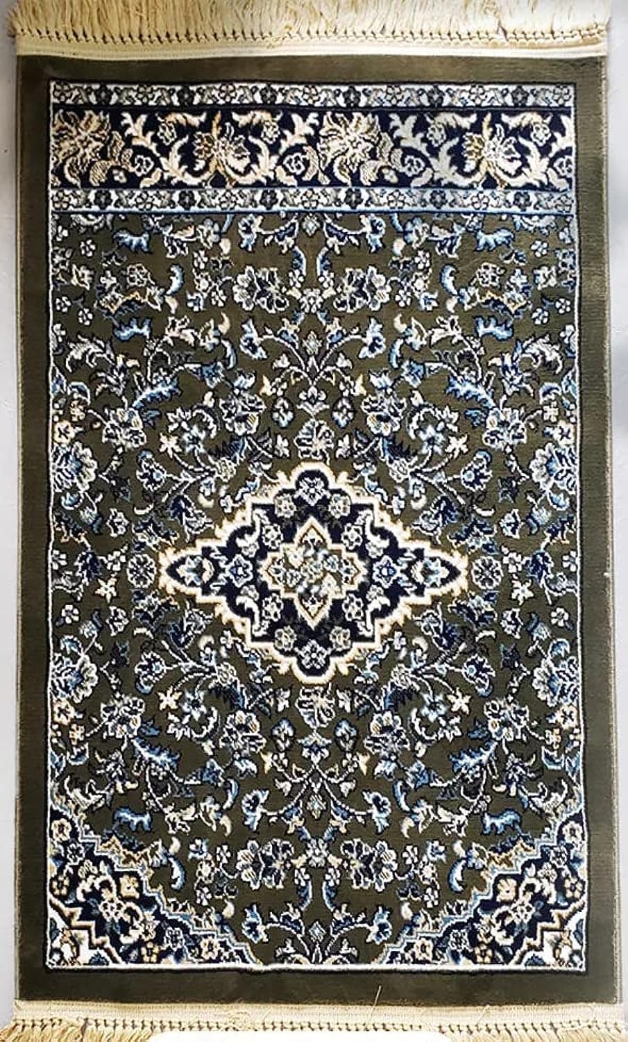 Al Rawdah Plain Design (New) Prayer Mat (Kids (35 x 65 cm), Green)