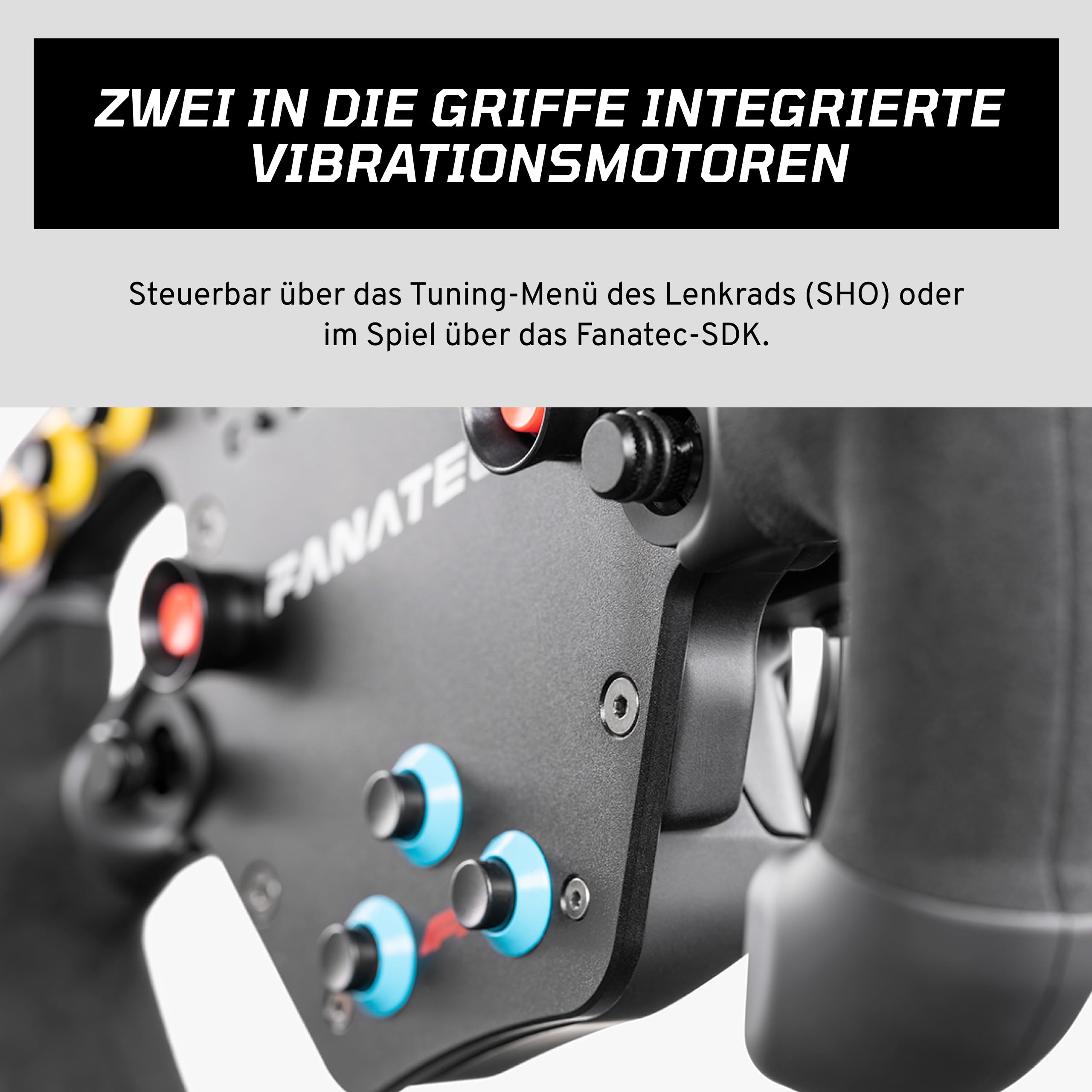 Fanatec ClubSport Lenkrad F1 Esports V2 PC Alcantara LED-Display Magnetische Schaltwippen Vibrationsmotoren