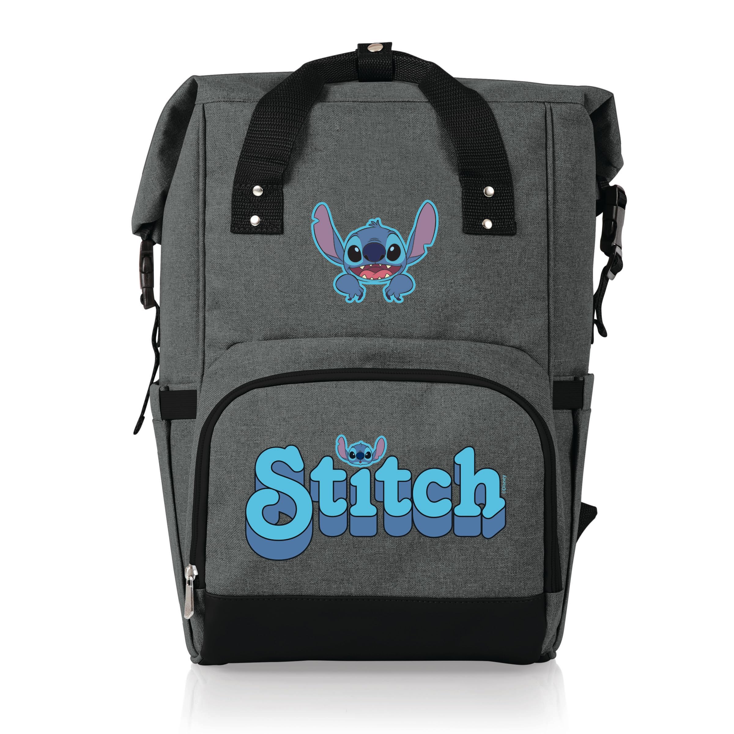 PICNIC TIME Disney Lilo and Stitch On The Go Roll Top Backpack Cooler, Soft Sided Insulated Hiking Cooler Backpack with 30 to 42 Can Capacity and