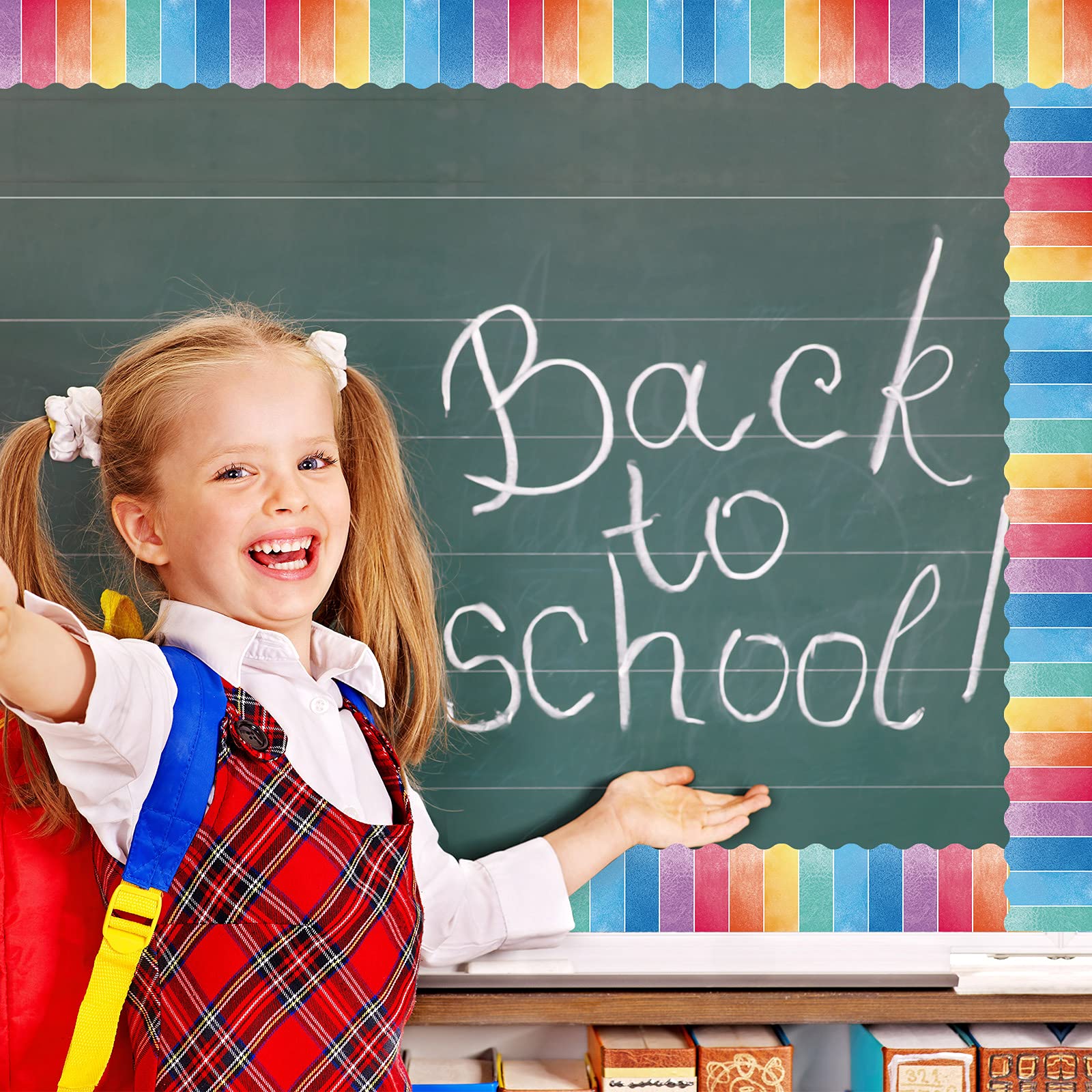 Watercolor Bulletin Board Border Trim Self Adhesive Border Colorful