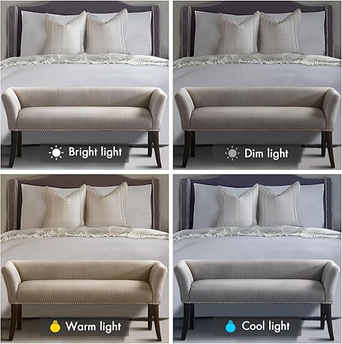 Miniatura 9 de Banco de Acento Madison Park, Tapizado con Adorno de Clavos y Asiento Acolchado, Banco de Entrada Pequeño, Banco para el Extremo de la Cama con