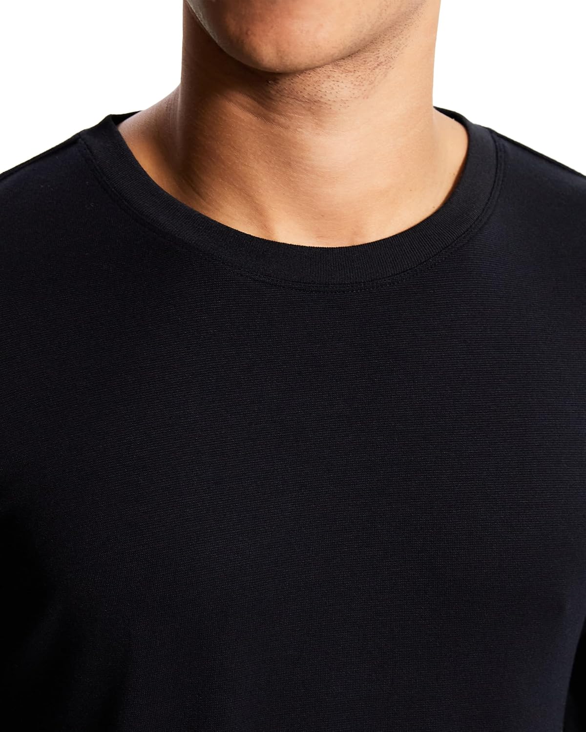 Theory Mens Essential Tee Long Sleeve in Anemone MilanoT-Shirt - Image 2