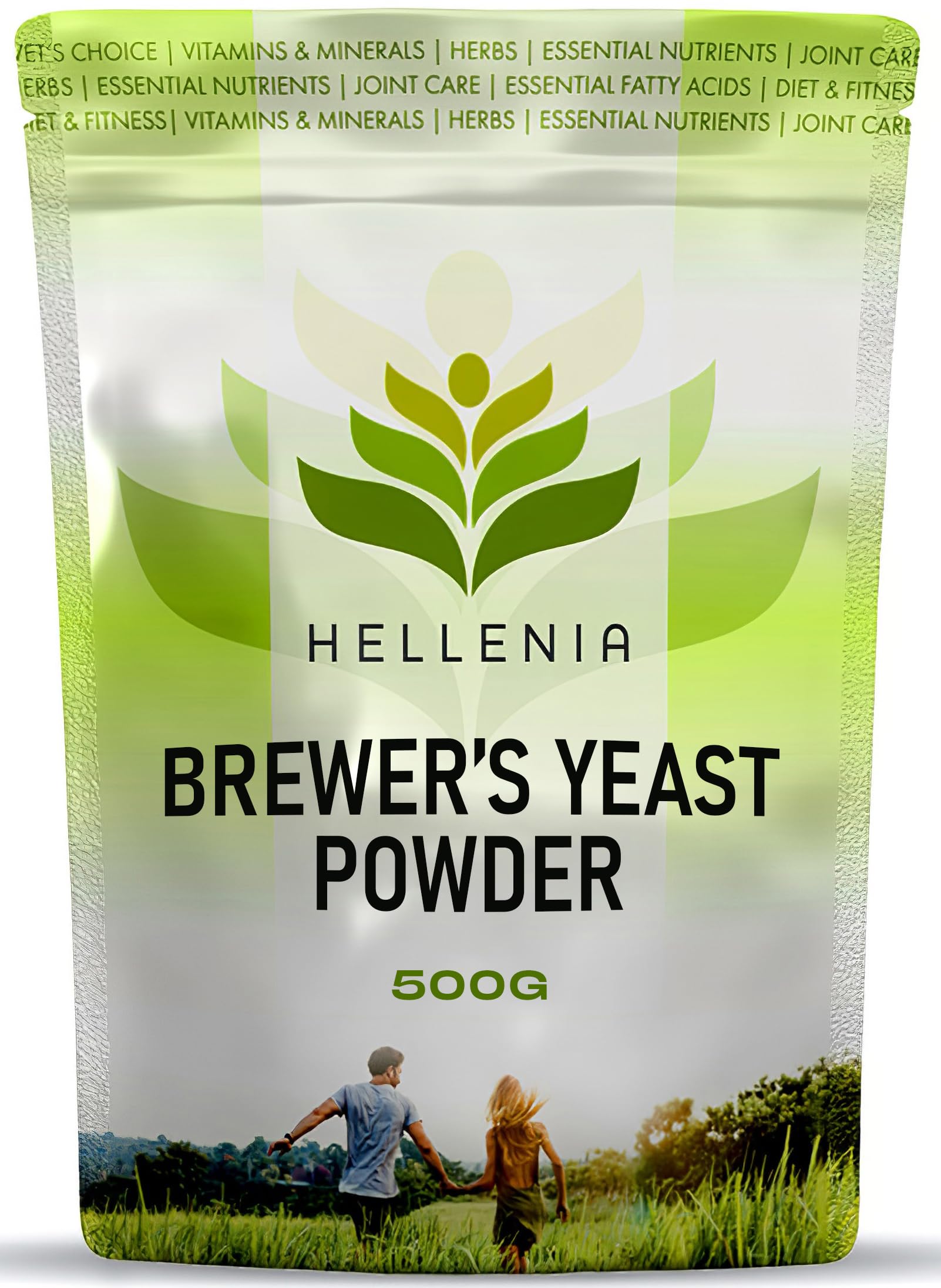 100% Pure Brewers Yeast Powder - 500g | Natural Source of B Vitamins | Brewer's Yeast Powder, Known as Nature's Wonder Food | Natural Source of Vitamins, Minerals and Amino Acids - Made for Hellenia