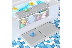 Baby Bath Kneeler and Elbow Rest Pad Set - Extra Bathing Comfort...