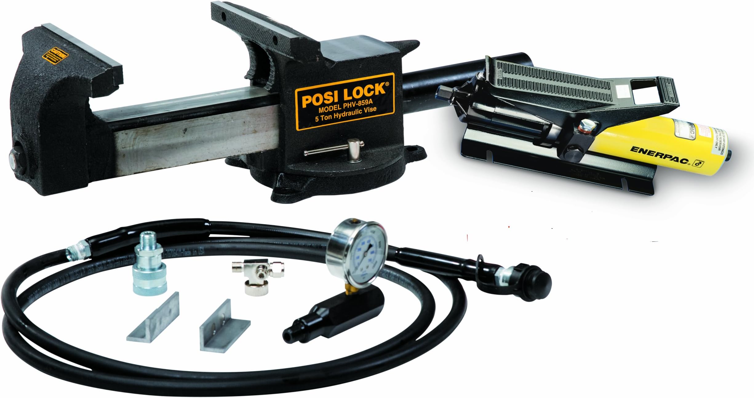 Posi Lock PHV859A Puller Hydraulic Bench Vise, 5 tons Capacity
