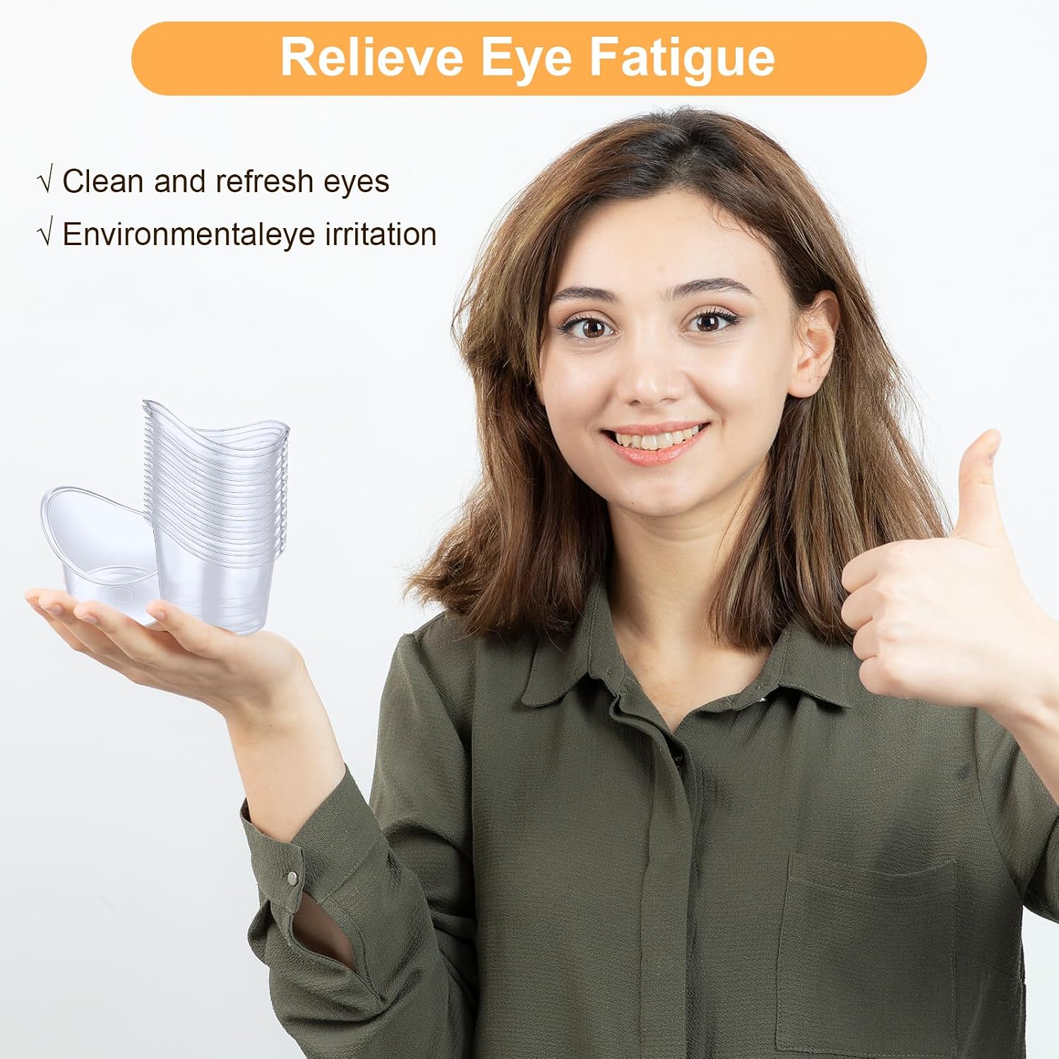 SHENLIU 20 Packs of 5 ml Disposable Eyes Washes Cups, Portable Plastic Measuring Cups, Eyes Wash Sets Bath Eye Wash Eye Care Tools for Drops Elderly and Travel Cleaning, Quick Fatigue Relief