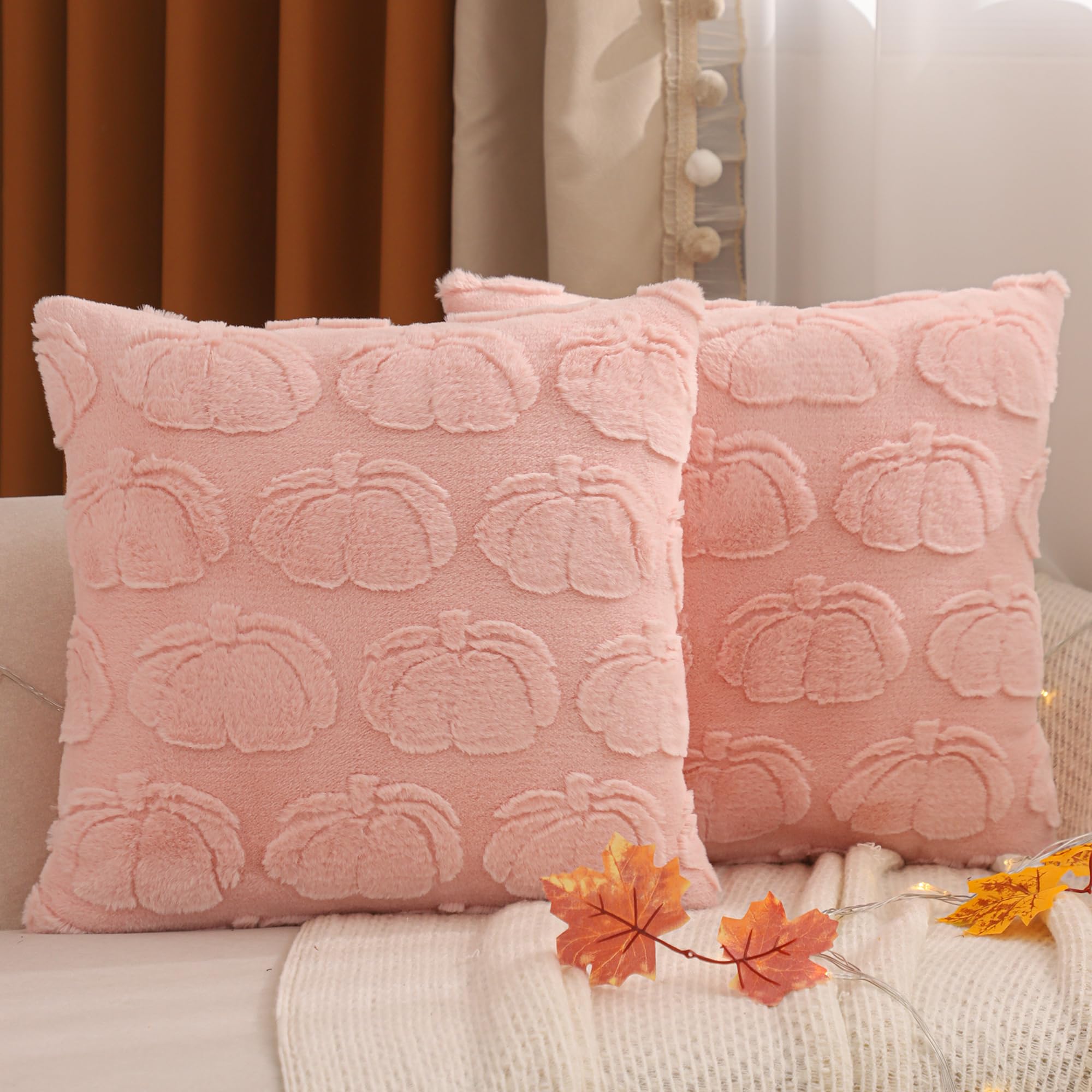 Housse de coussin fausse fourrure jacquard Tosleo pour un intérieur chaleureux cet automne
