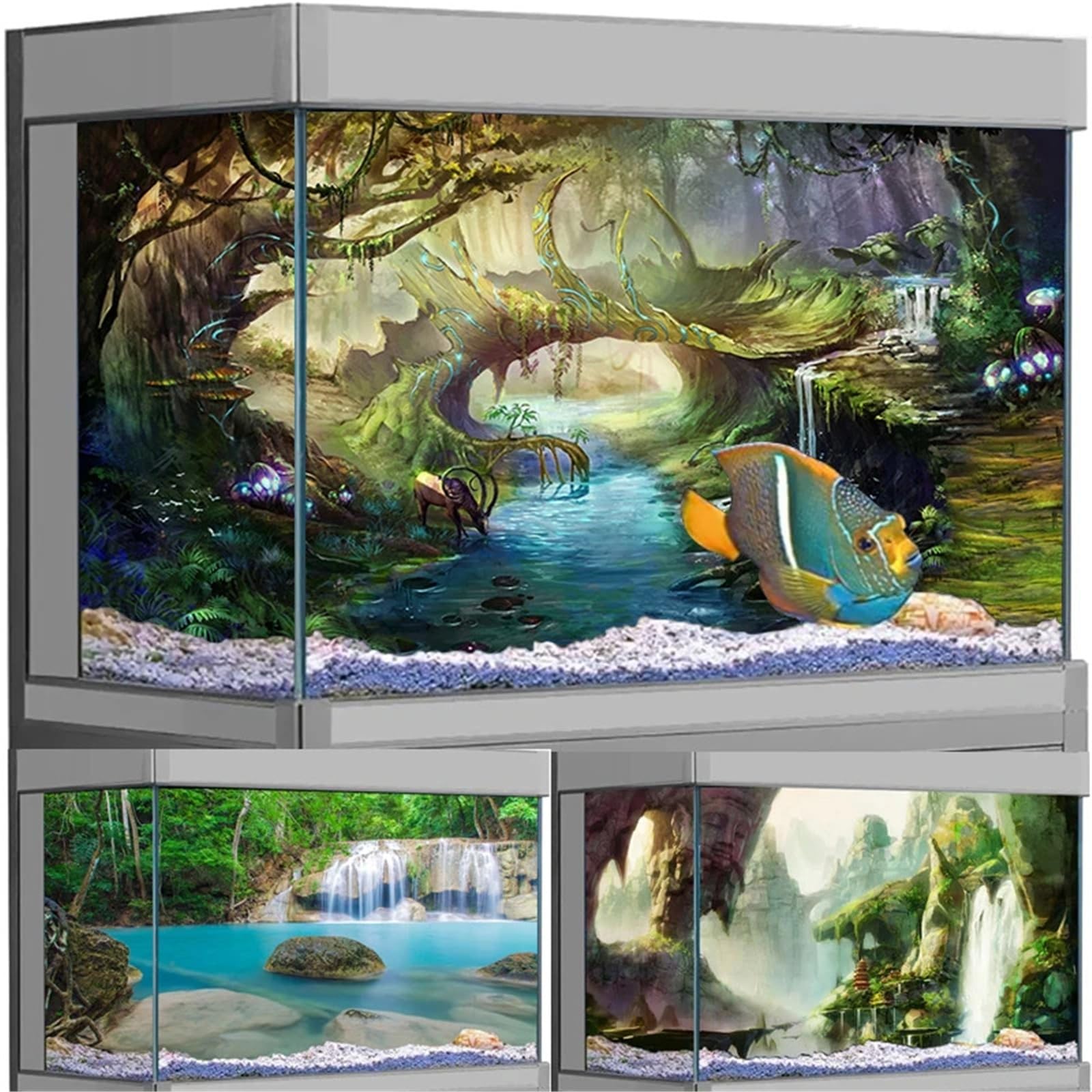 Aquarium Folie Rückwand 3D-Aquarium-Hintergrundaufkleber