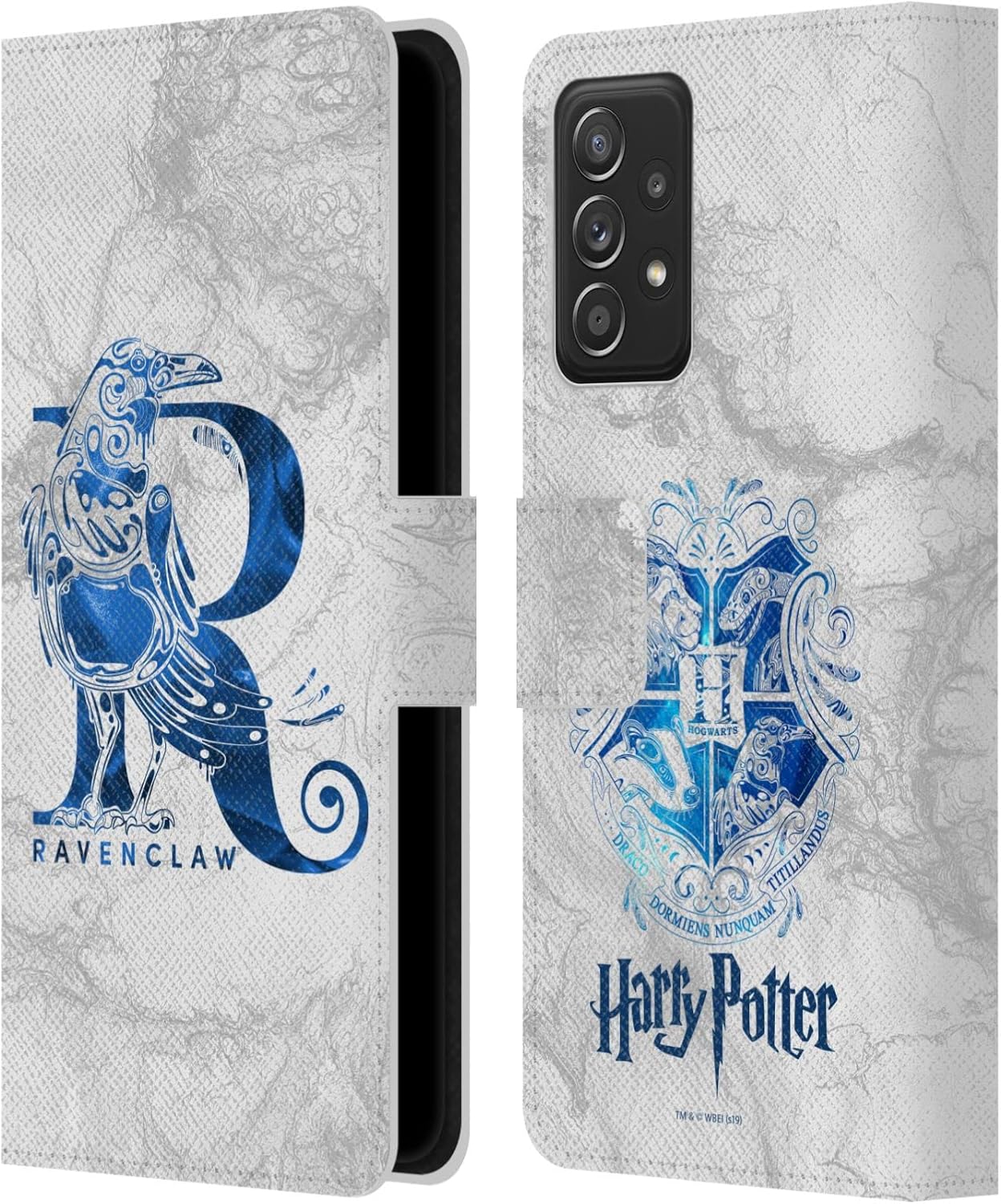 Head Case Designs Officially Licensed Harry Potter Ravenclaw Aguamenti Deathly Hallows IX Leather Wallet Case Compatible with Samsung Galaxy A53 5G (2022)