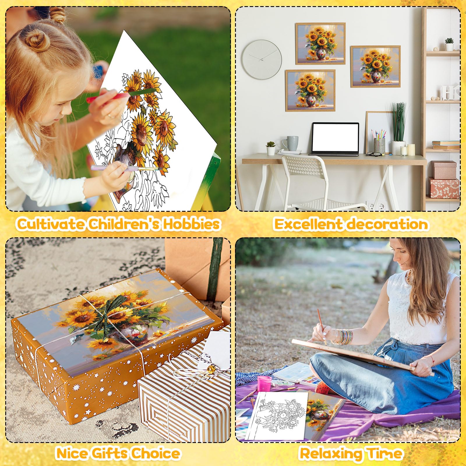 Snapklik.com : Tinlade 12 Pcs 7.9 X 9.8 Inch Pre Drawn Canvases For ...