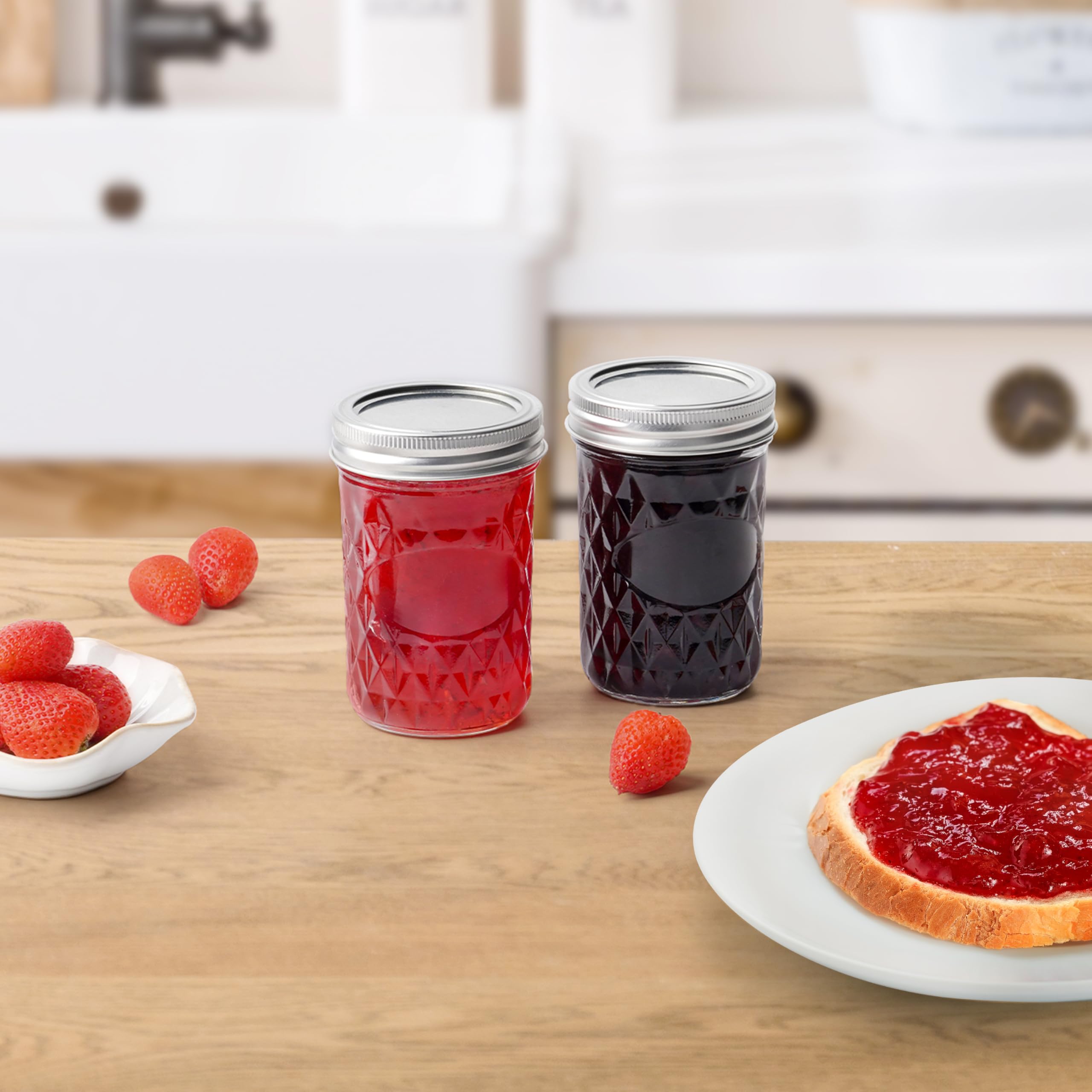 STARSIDE Barattoli in vetro da 470 ml con coperchio, confezione da 15