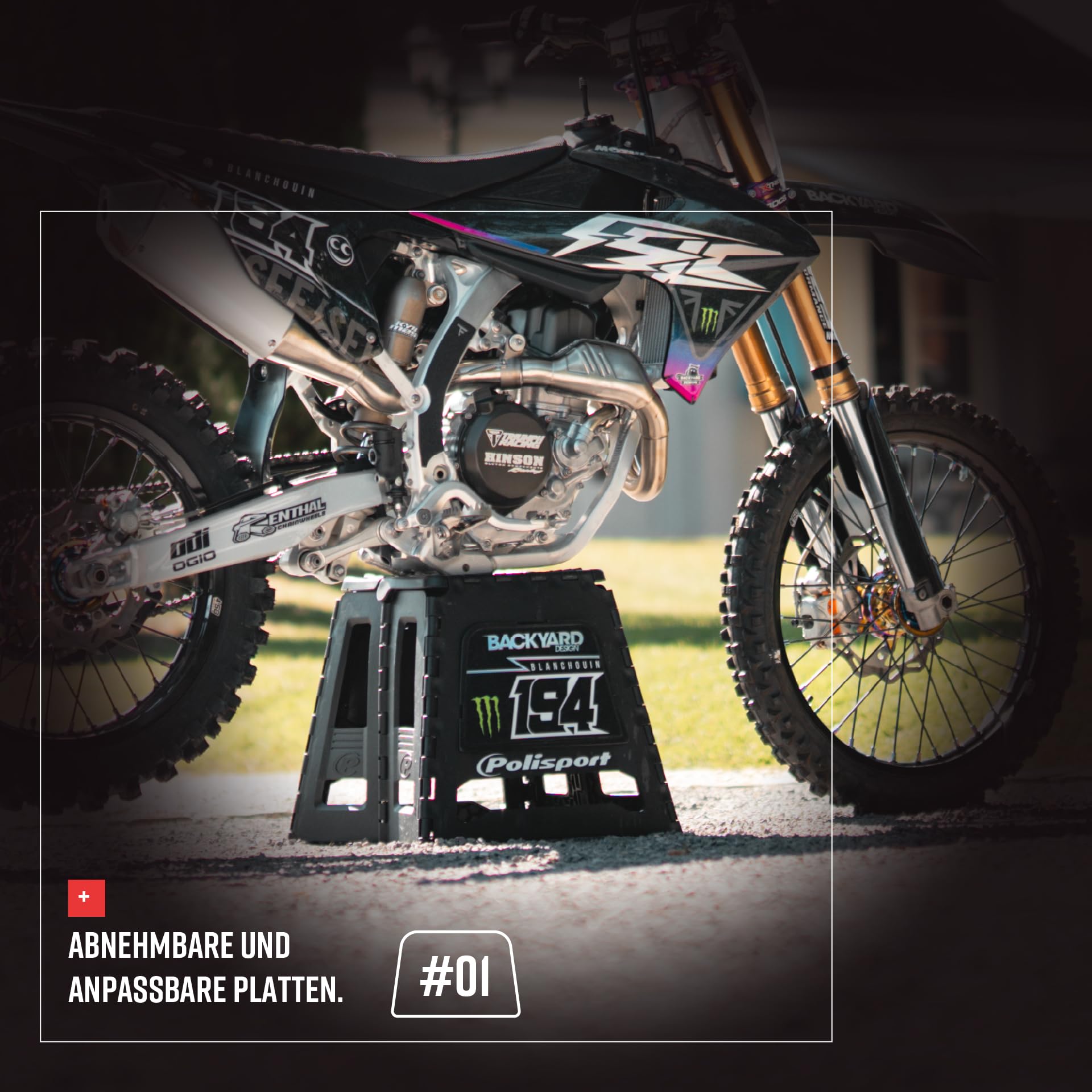 Polisport Ständer faltbar schwarz 8981500007