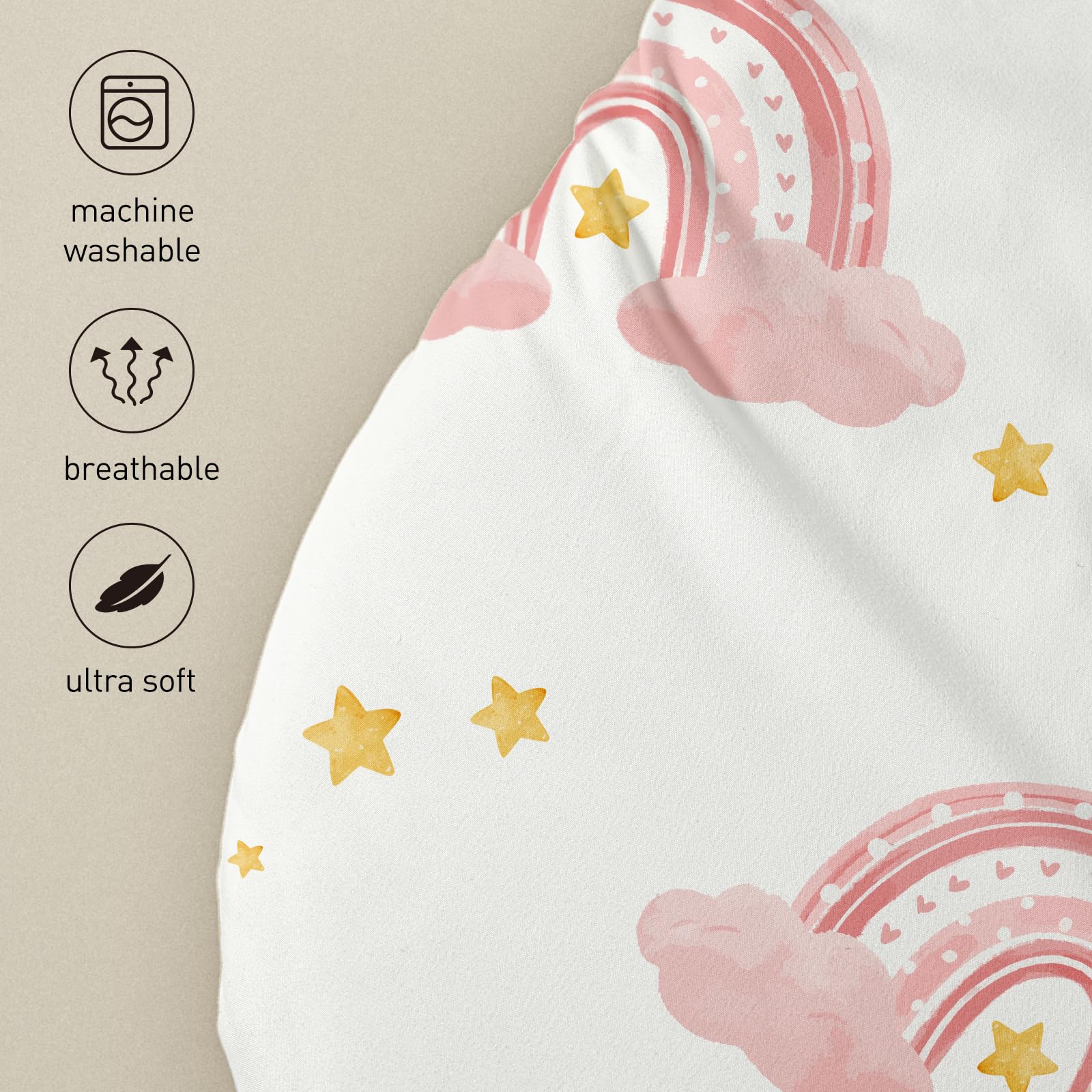 Sábanas de moisés, sábanas de moisés para bebé niño y niña, sábana de moisés neutra, apta para colchón rectangular, redondo, ovalado, reloj de arena, flexibles para diferentes almohadillas de 4