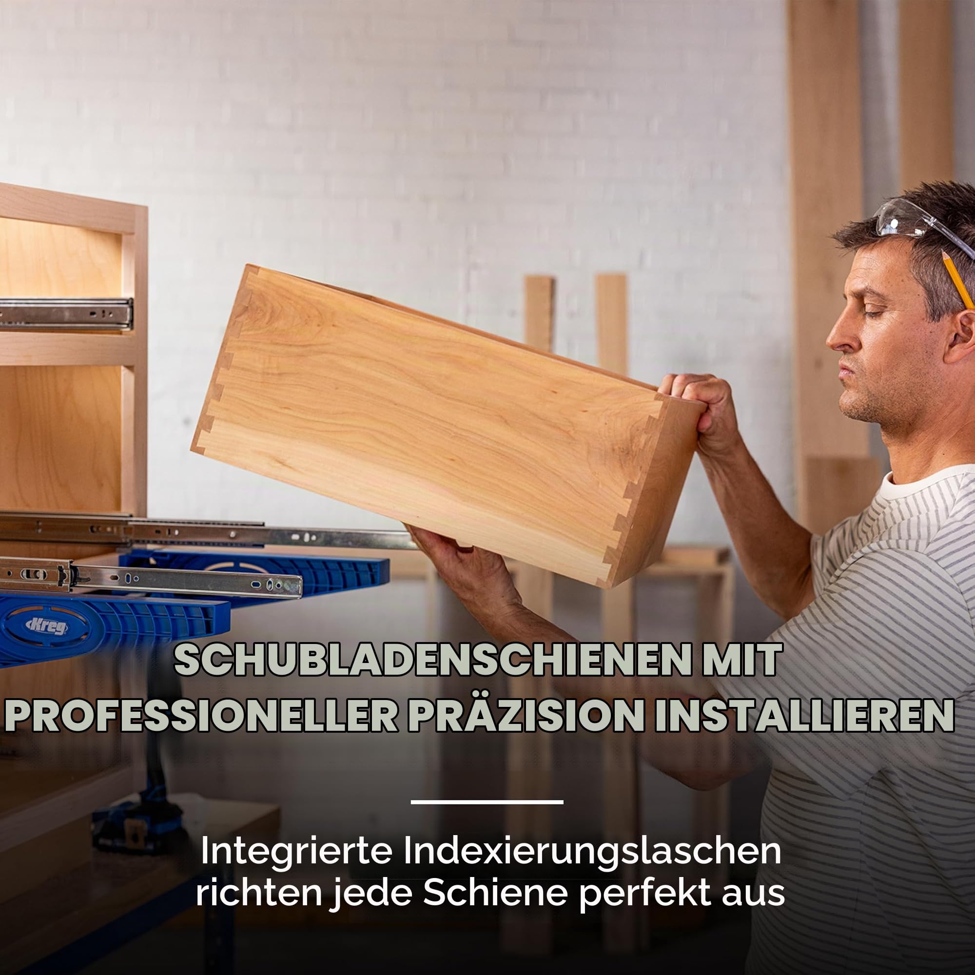 Kreg Schubladenauszugsführung, 1 Stück, blau, 906556