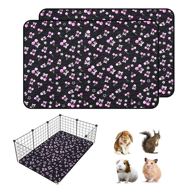 Forração reutilizável para gaiola de pequenos animais em TPU e poliéster LWYMX 91,44 x 60,96 cm, pacote com 2