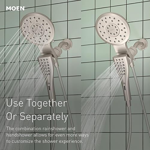 Miniatura 5 de Moen 220C2EP Verso - Combinación de ducha de lluvia y ducha de mano con esfera Infiniti y acoplamiento Magnetix cromado