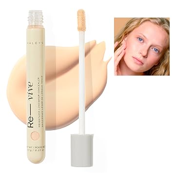 HALEYS Weightless Longwear Concealer Fair - محايد ، يعيد الحياة ، متوسط إلى كامل التغطية ، الإمساك ، الإعداد السريع ، ارتداء طوال اليوم ، إخفاء البقعة ، سطوع ، خالي من الخطوط ، منتشر للضوء ، V + CF