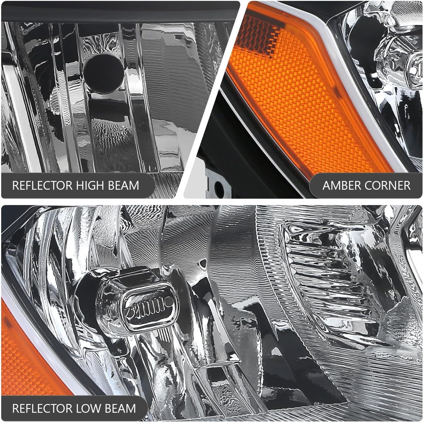 DNA MOTORING OE Style Front Right Headlight Compatible With Jeep Compass 2017-2021, CH2503295, OEM-HL-0328-R