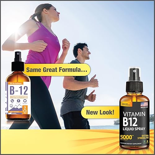 Miniatura 8 de Vitamina B12 Sublingual - Spray de vitamina B12 vegano - Metilcobalamina vitamina B12 líquido aumenta la energía y el estado de ánimo - Sin gluten y