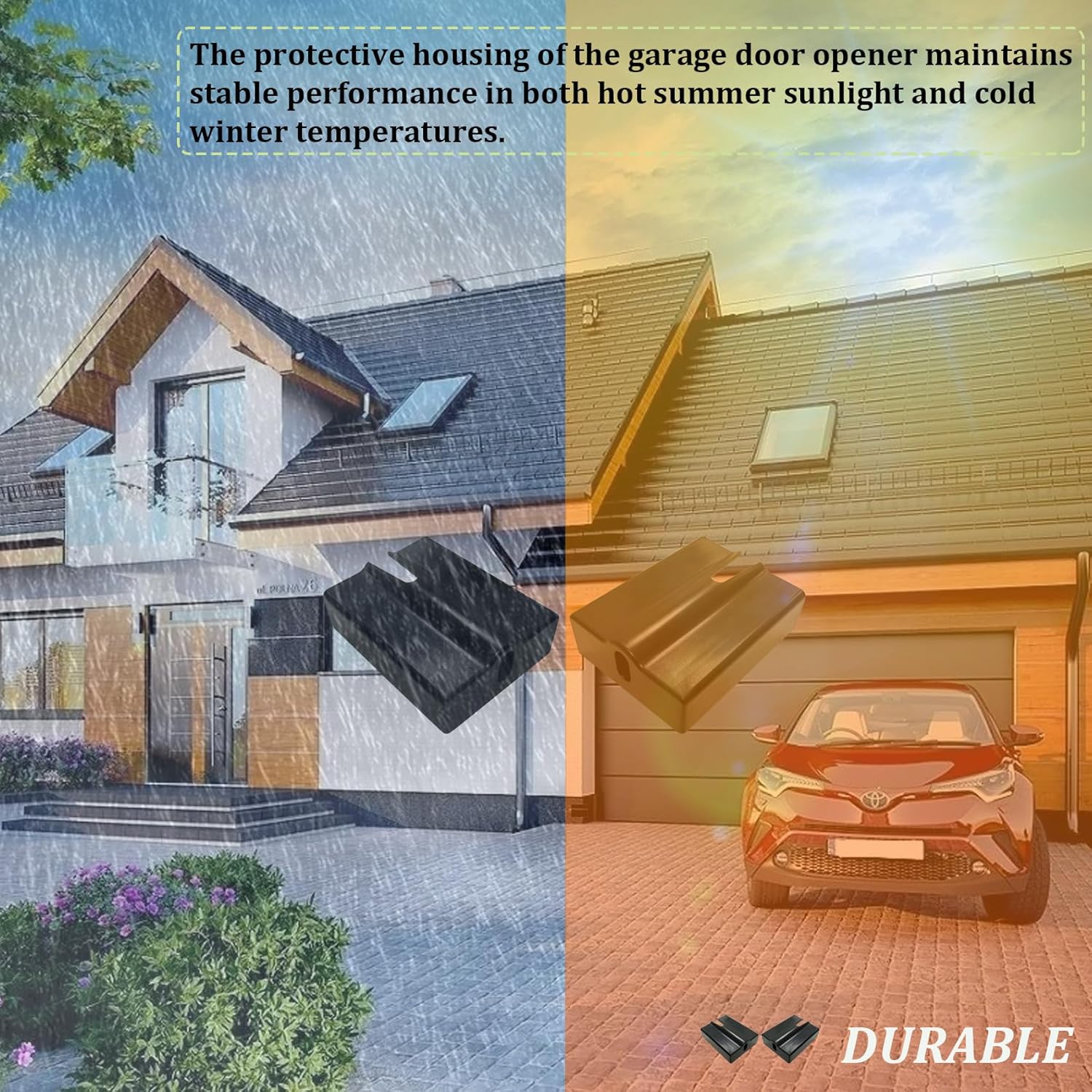Garage Door Sensor GSTB-R STB-BL for Genie Garage Door Openers Manufactured After 1993, Garage Door Sensor Sun Shield, Includes Mounting Bracket, Replacement for Genie/Overhead Garage Door Sensors.