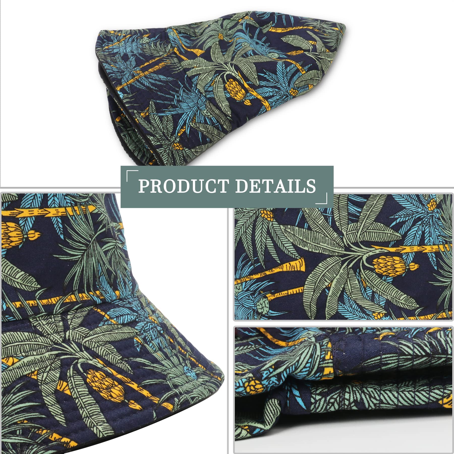 Feng Shui， Sombreros de Pescador para Mujer - Sombreros de Sol de Playa de Verano de algodón Reversible Sombrero de Pescador Plegable para Viajes Playa Senderismo Reino Unido