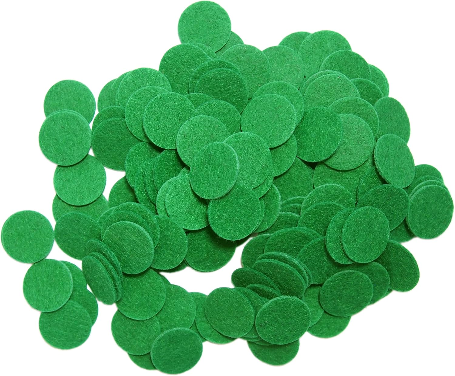 Playfully Ever After Green Felt Circle Stickers (1 inch - 100pc)