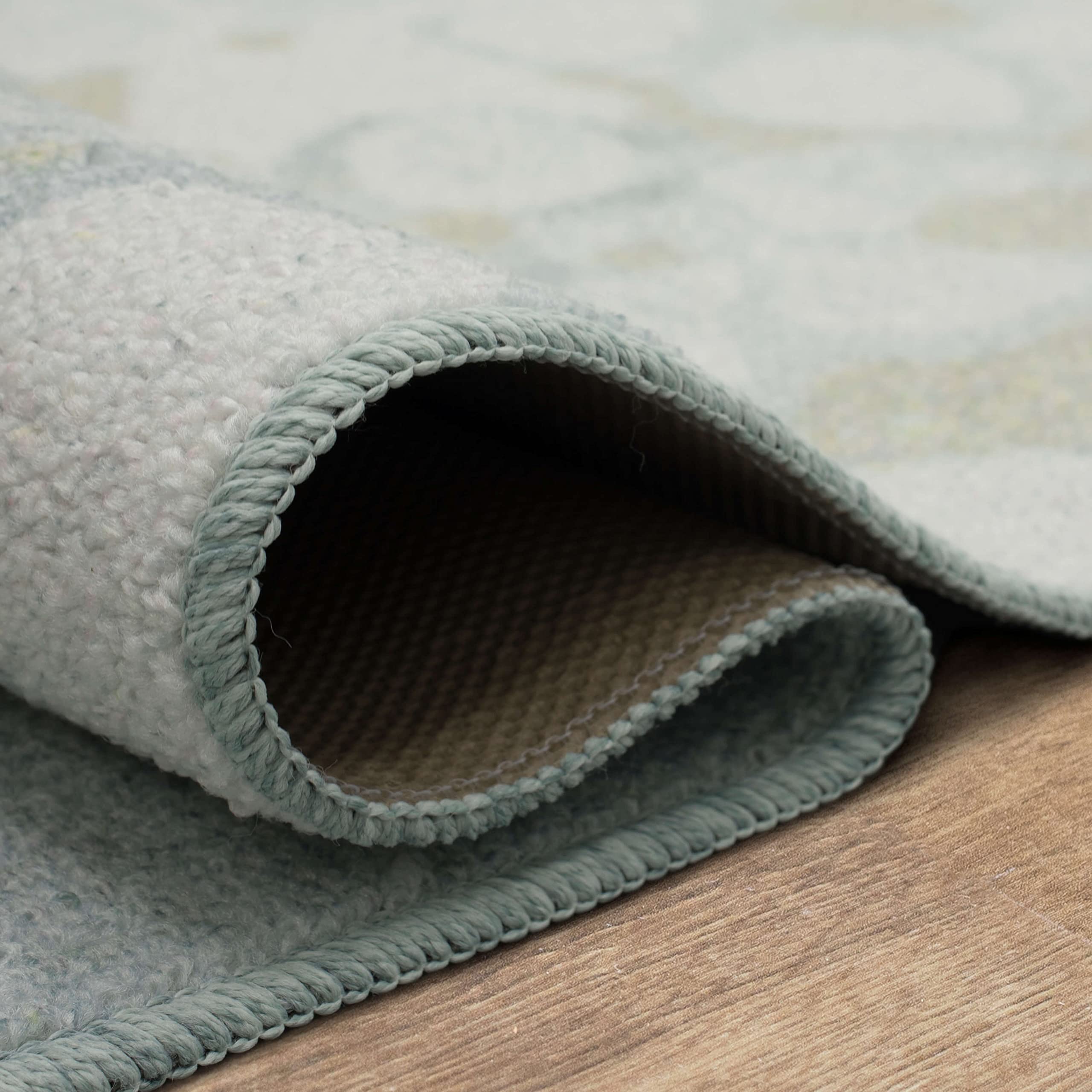 Mohawk Home Stamped Floral Grey 2' x 3' Area Rug Perfect for Entryway, Laundry Room, Hallway