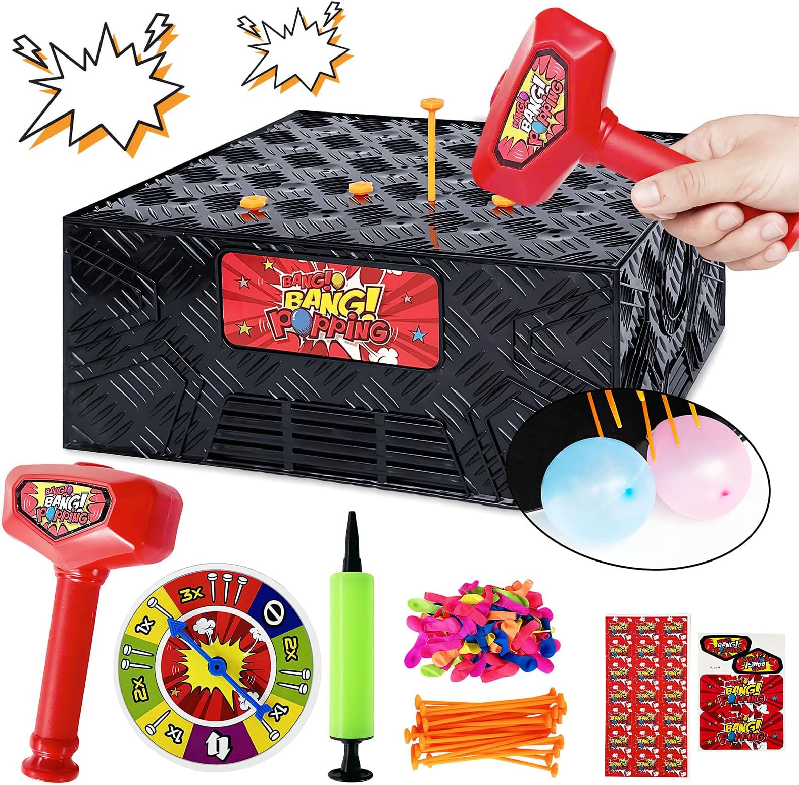 Balloon Popping Game,Blast Box Balloon Game,Balloon Popping Desktop Board Games for Kid,Adults,Family Party