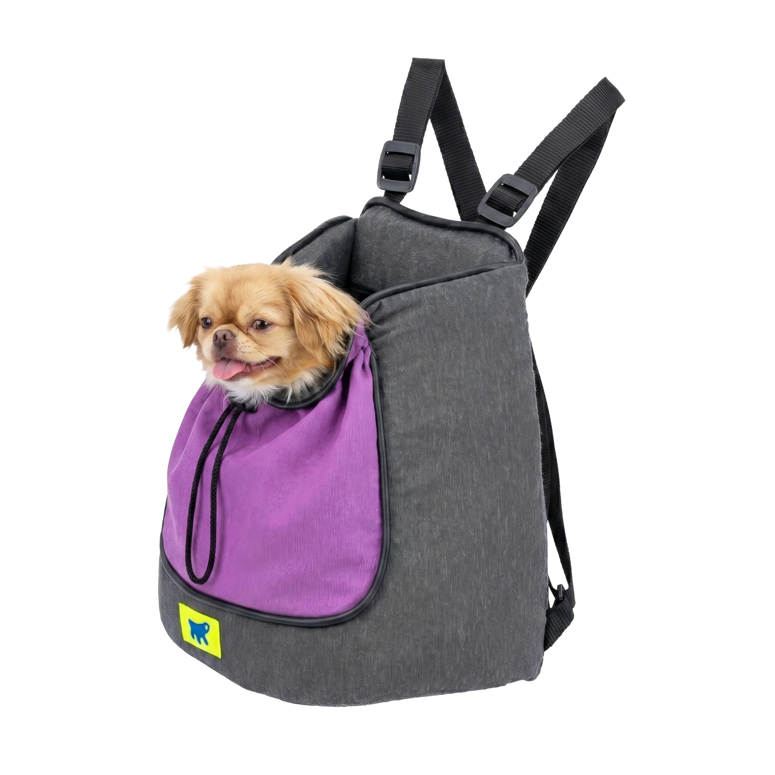 Ferplast Trasportino Gatto TRIP, Zaino per cani, Zaino per Gatti, Trasportino per Cani, Cinghie Regolabili, Chiusura con Cordino, Lavabile, fino a 5 Kg, 28 x 18 x h 29 cm, Viola