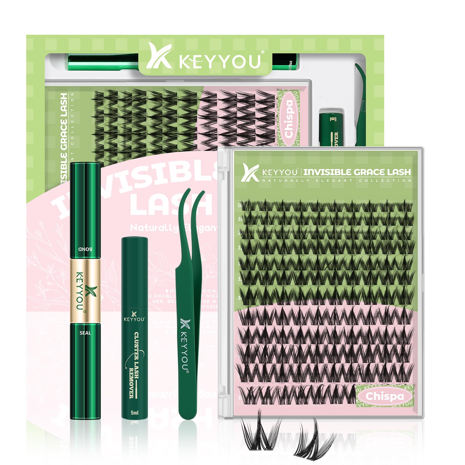 BELIFTY とLashcend 目ヂカラ２００%アップセット Amazon.com: KEYYOU Fairy Chispa Lash Clusters Kit Lash Extension