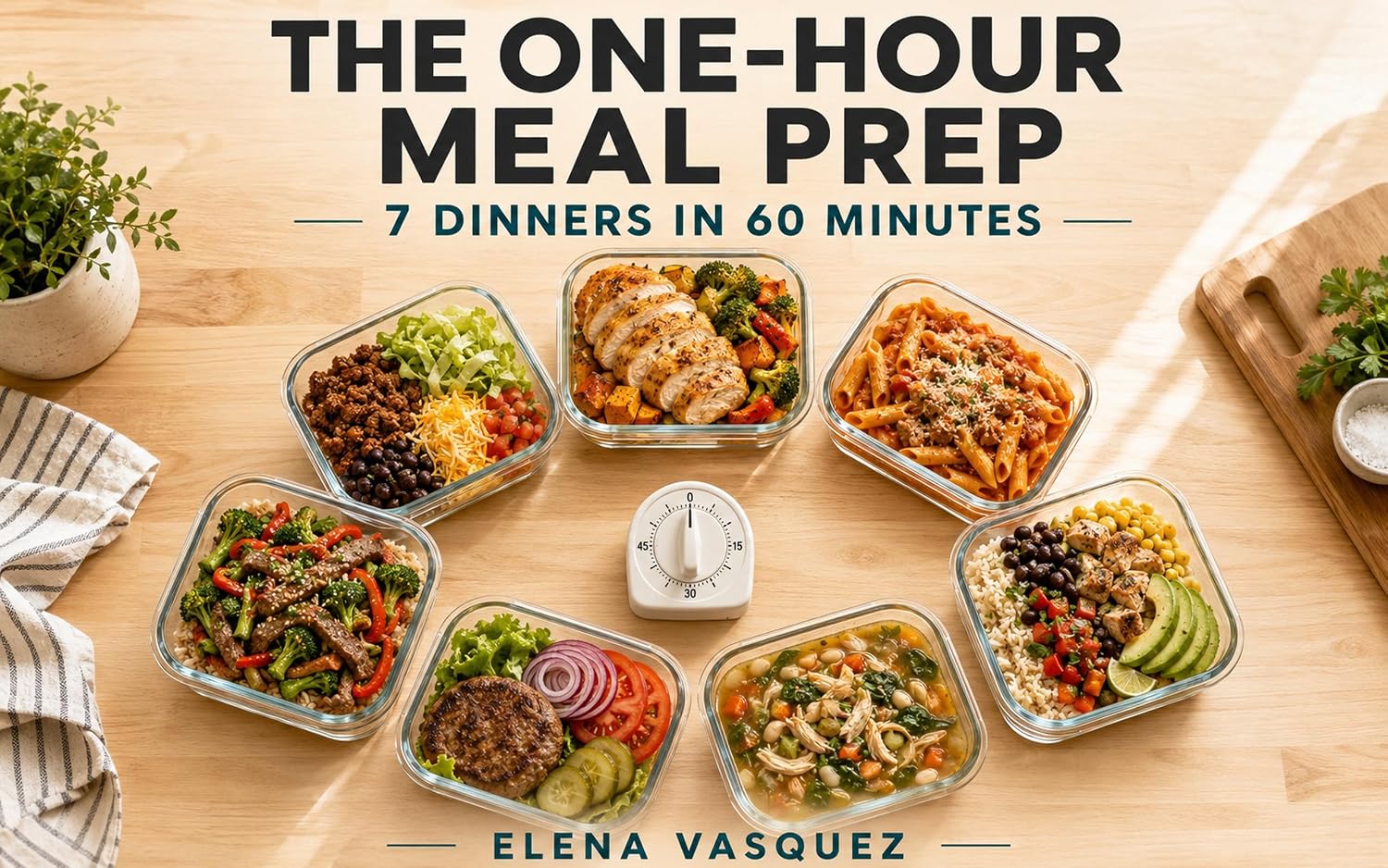 The One-Hour Meal Prep: 7 Dinners in 60 Minutes -- One Focused Hour, Seven Weeknights Solved