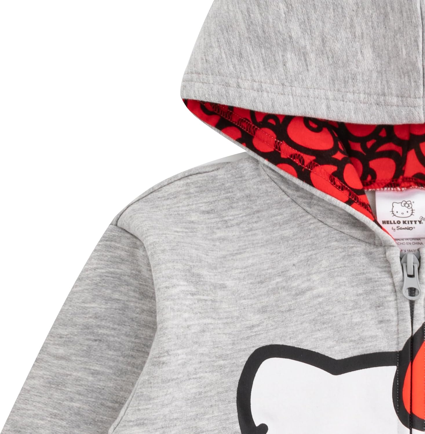 Hello Kitty Girls Zip Up Hooded Sweatshirt for Infant, Toddler and Little Kids - Image 2