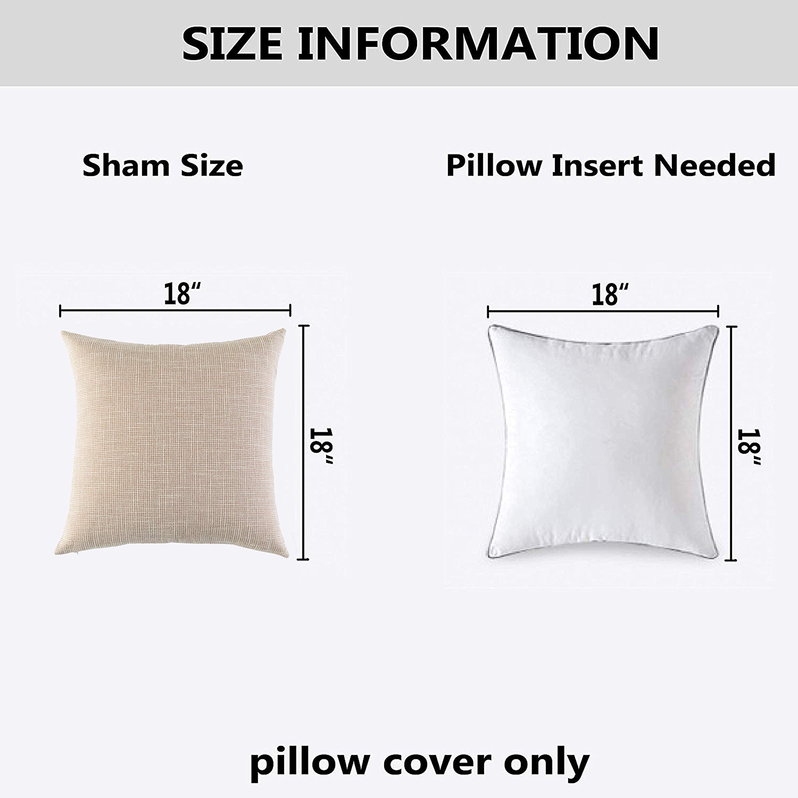 Amazon.co.jp: Kevin Textile 装飾2トーンリネンクッションカバー 2枚