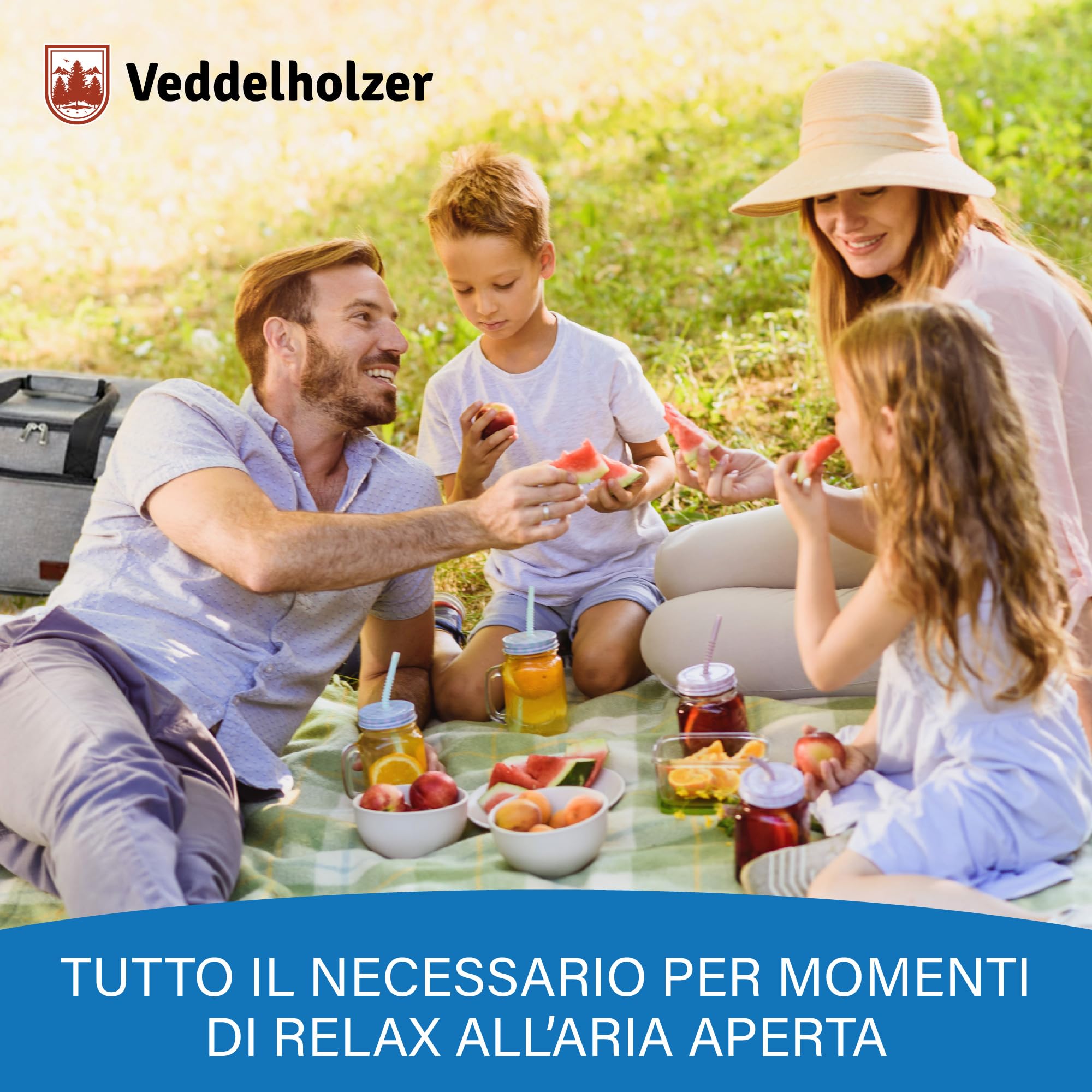 Veddelholzer XXL Borsa termica da 30 litri Borsa da picnic con tracolla Borsa termica e contenitore per il pranzo isolati e pieghevoli, borsa da trasporto per picnic, spiaggia e campeggio