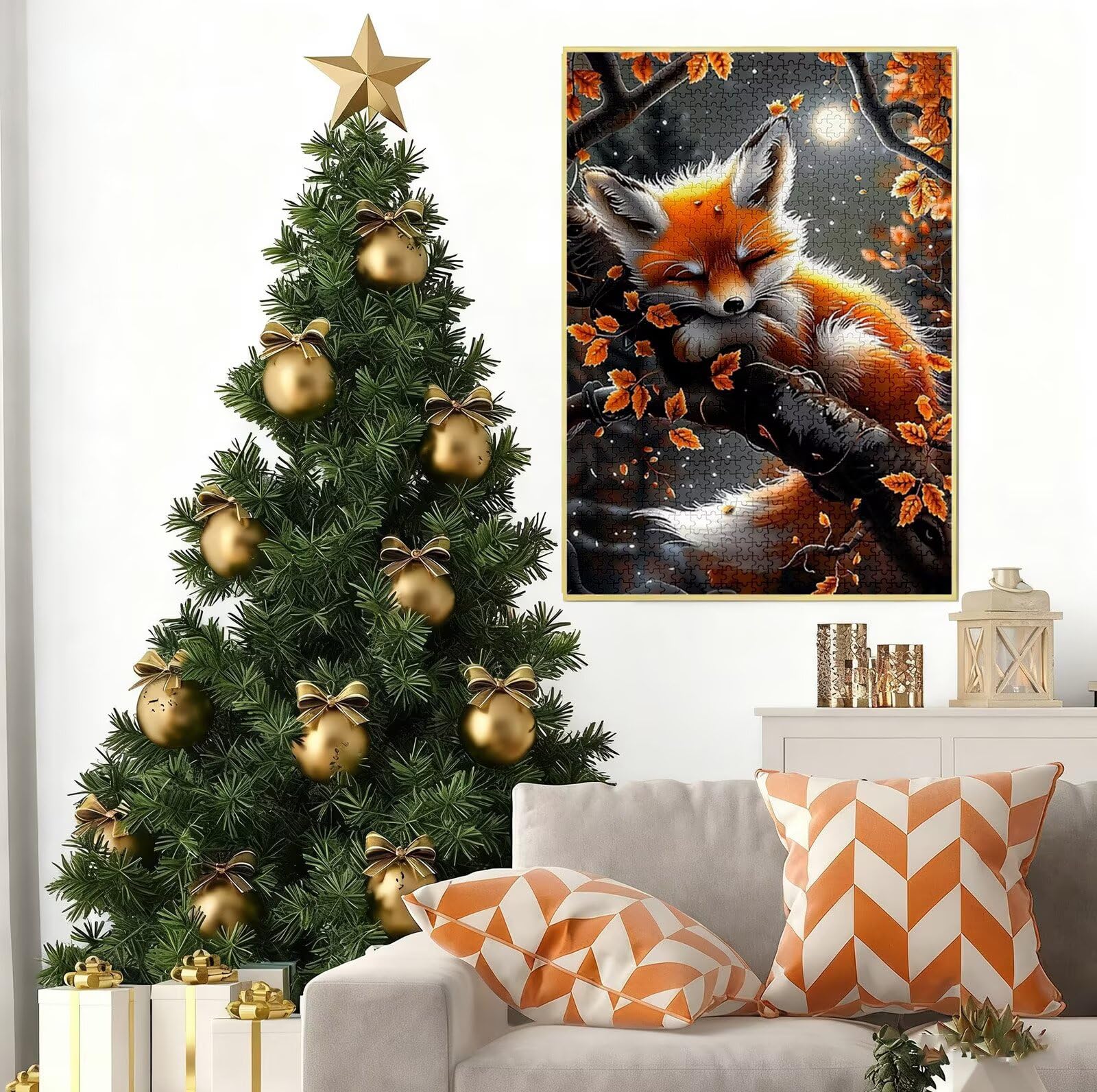 Puzzle 1500 Pezzi per Adulti Ragazzi, 3 4 5 Anni Puzzle Volpe 6 7 8 Anni Giochi Educativi Sostenibili Con Motivi Per Adulti Da Gioco in Legno Di Alta Qualità Jigsaw Animale per Gioco Familiare B-3460