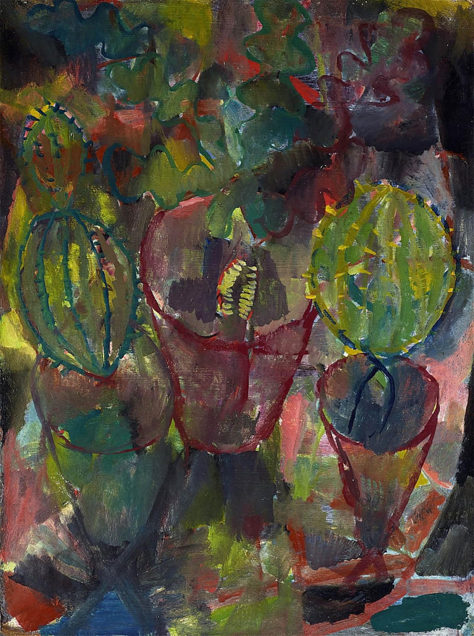 SERENDIPITP Vintage Wall Art Canvas Nordic Poster Canvas Print Picture Cacti by Paul Klee Wall Art Poster for Home Decor 60x90cm