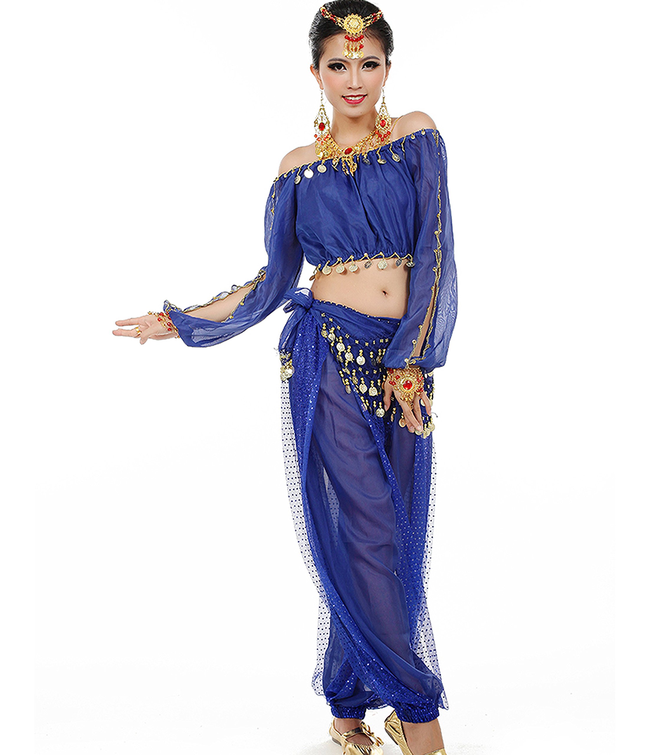 Astage femme danse ventre costume active wear manches longue pantalons ceinture