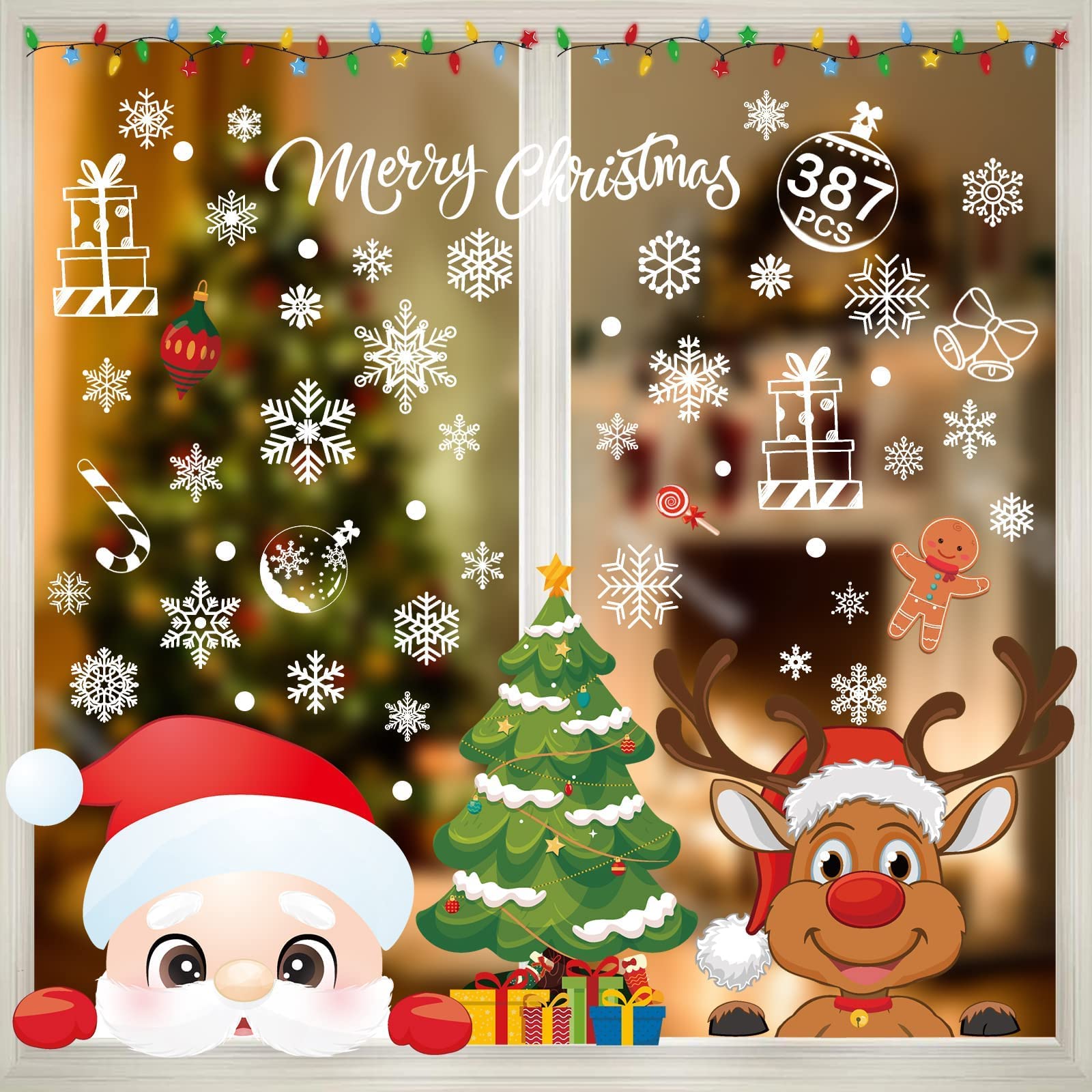 Adesivi per finestre di Natale Decorazioni per finestre di