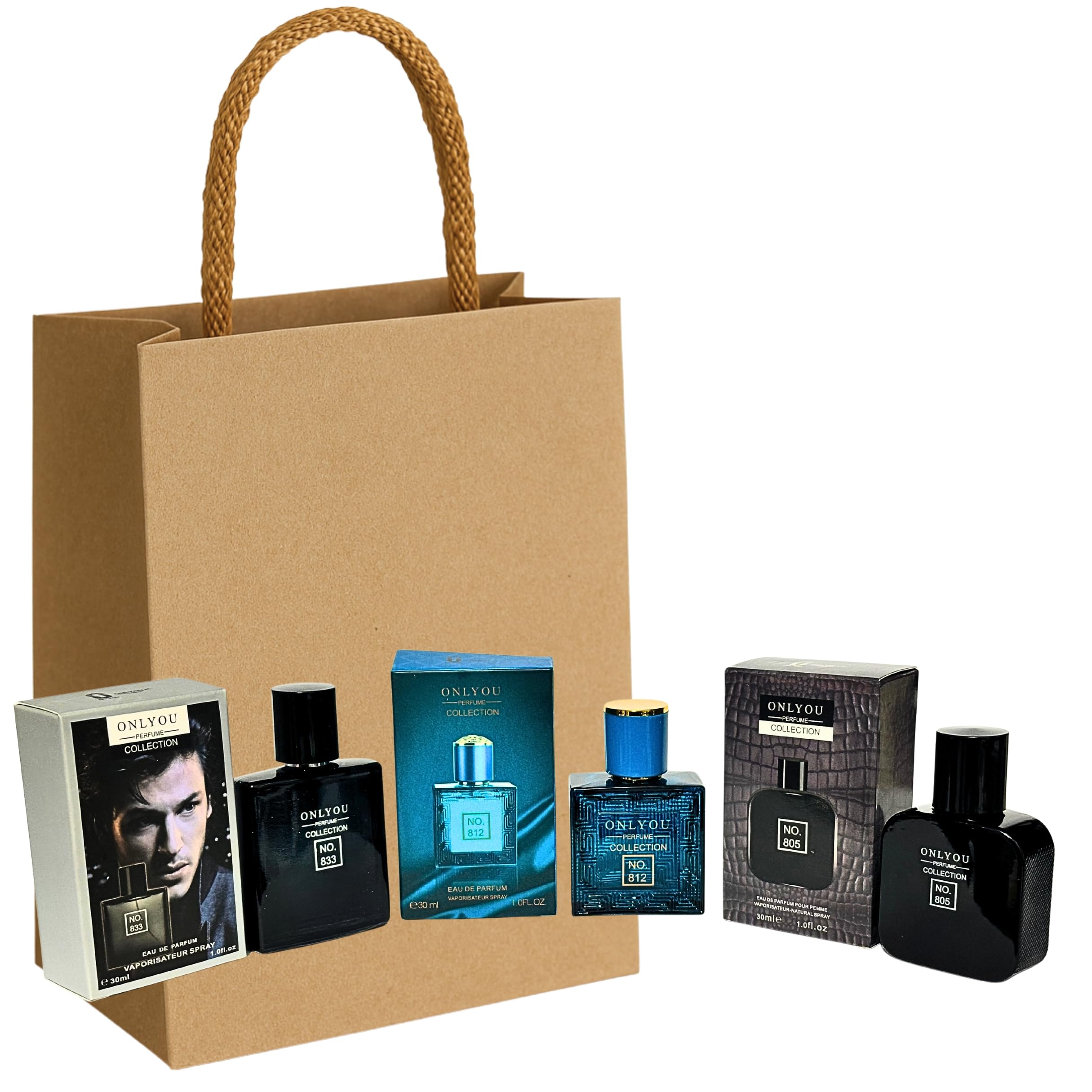No. 805, No. 812 & No. 833 – 3x30ml EDP Men's Perfume Set with
